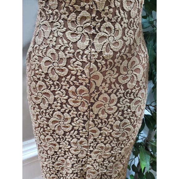 Goodtime USA Brown Polyester Sweetheart Neck Short Sleeve Formal Maxi Dress S - Picture 4 of 12